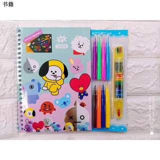 ♙♝❂BT21 BTS/Unicorn/LOL/mermaid Character Scratch Note and Coloring book