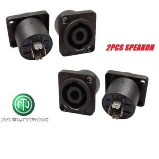 2PCS Speakon 4 Pin Female jack Compatible Audio Cable Panel Socket Connector
