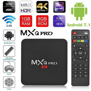 Hot MXQ PRO Quad Core Android 7.1 Smart TV Box 1+8GB HDMI WIFI 4K Media Streamer