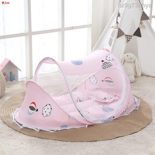 Baby bed✘ஐ✗△Folding Newborn Baby Bed With Pillow Mat Net Baby Bed with Mosquito Net Baby Bedding Set