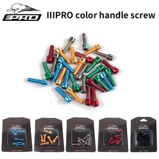 IIIPRO 6pcs Bicycle Stem Screw Titanium-plated Stainless Steel Screw For Bike Stem MTB Handle Bar Bolt