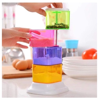 ◄▼4PCS Rotating Spice Rack Colorful kitchen organizer