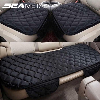 SEAMETAL Car Seat Cover Universal Plush Non Slip Mat Cushion Set Chair Protector with Storage Pocket Auto Interior Accessories Pad Carpets