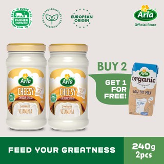 Arla Cheddar Spread 240g x 2 + Arla Low Fat Milk 200mL