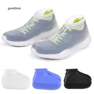 GDTM_1Pair Portable Elastic Silicone Waterproof Protector Outdoor Non-slip Shoe Cover