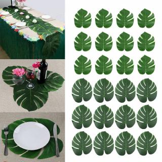 6PCS Artificial Tropical Palm Leaves Faux Leaves Wedding Party Table Decoration