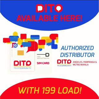 ALL NEW DITO TELECOM SIM CARD WITH FREE 199 LOAD 25GB DATA PROMO ON HAND( AUTHORIZED DISTRIBUTOR )