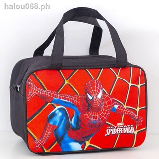 Lunch box bag☈☂✕primary school insulation lunch box bag Avengers large-capacity cartoon Spiderman Portable lunch bag children s rice bag