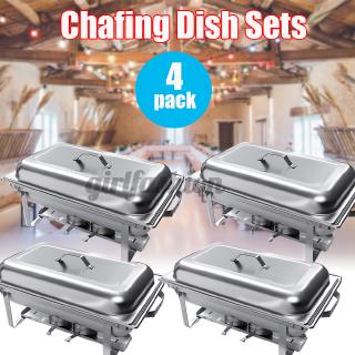 2Packs Chafing Dish Tray Buffet Stove Caterer Food Warmer Stainless Steel Dinner (1)
