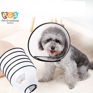 PGS Pet Plastic Protective Collar Dog Neck Cone Collar for Anti-Bite Cat Dog Collar Cone Adjustable