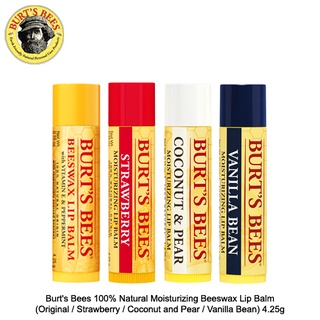 Burt's Bees 100% Natural Moisturizing Beeswax Lip Balm 1 Tube 4.25g (Choose Variant)