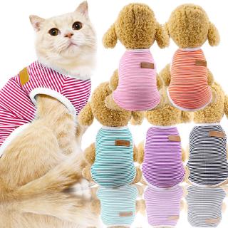 <xiaoluoyi>Dog clothes cat clothes pet cotton striped vest small medium-sized large dog clothes spring and summer