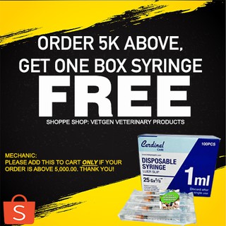 FREE ONE BOX SYRINGE | 5K UP ORDERS | VETGEN PRODUCTS | PROMO