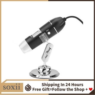 Soxii LED Microscope 50X-500X 2MP USB Magnifier for Computer with Professional