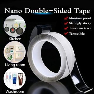 Washable Reusable Waterproof Double Sided Adhesive Tape(1M×30mm×2mm)