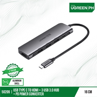 UGREEN USB Type C to HDMI + USB 3.0*3 + PD Power Converter Hub