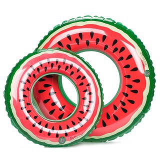 Inflatable watermelon swimming ring Adult fruit swimming ring