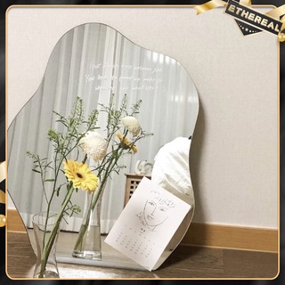 wall adhesivekitchenwarestorage▤♚Makeup Mirror Table KOREAN Style Desktop Wood Base Beauty Decorati