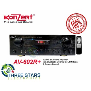 Original Konzert AV 602 r+ with Bluetooth Multimedia Digital Karaoke Amplifier 500W x 2