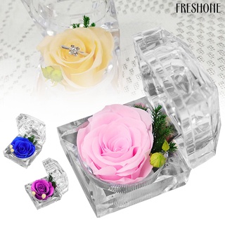 Eternal Flower Finished Rose Activities Acrylic Ring Box Birthday Gift