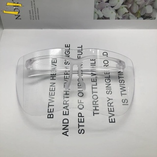 COD# ready stock Acrylic Full face shield with glasses Unisex transparent face sheild cover baffle block Anti Droplet Dust-proof Anti-UV Anti-Shock Safety face cover (2)