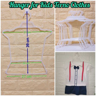 12 pcs Thick Hanger for Kids Terno Clothes