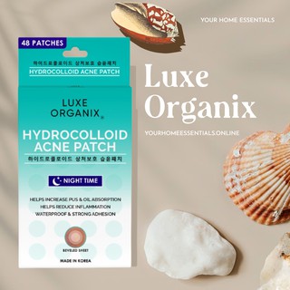 LUXE ORGANIX HYDROCOLLOID ACNE PATCH NIGHT TIME 48s
