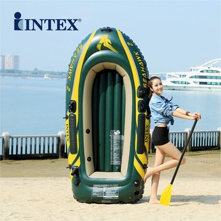 【In stock】INTEX Seahawk 2/3 Seater Inflatable Boat Kayak Rubber Boat Inflatable Thick Fishing Boat
