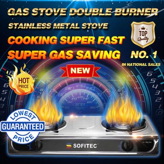 SOFITEC Heavy Duty Double Burner Gas Stove Stainless Body gas stove double burner double bur1