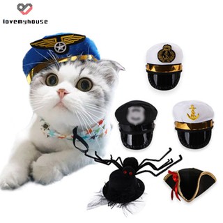 ☁ி☁ Halloween Pet Dog Cats Funny Prank Hat Headwear Spider Pirate Hat Headbands Fancy Headwear