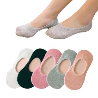 WPF Women’s Plain Girl’s Anti-skid Socks Low-cut Iconic Socks