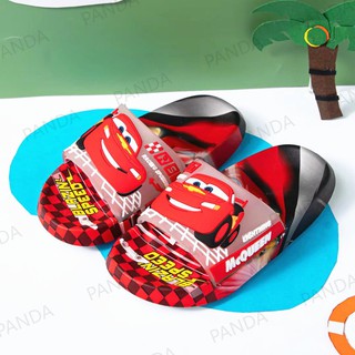 【The New】✷❍☒PANDA New Kids Boy Animation Car Mcqueen Cute Fashion Slippers