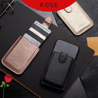 ROSE Credit Phone Wallet Case Stick On Cellphone Pocket ID Card Holder 5 Card Pockets Universal Bags Purse Self-Adhesive Sticker Card Sleeves/Multicolor