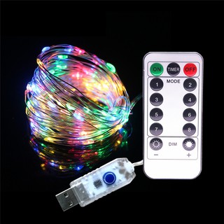 Remote Control LED USB Fairy Light,Waterproof Copper Wire String Light,8 Modes Christmas Lights