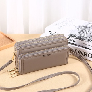 sling bag﹉□❒cellphone bag wallet sling phone New ladies' long purse Mobile Clutch double zipper lar (1)