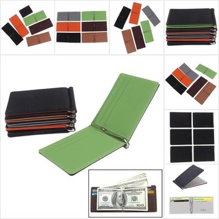 EWKG 1X Money Clips Wallet Purse Ultrathin Slim Leather Wallet ID Credit Card Cases