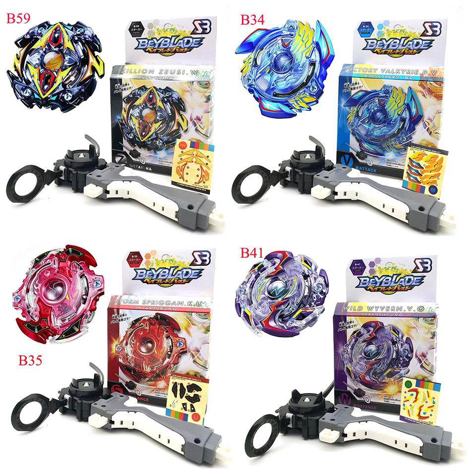Beyblade Metal Fusion 4D Launcher With Original Package Spinning Top Set B34 B35 (1)