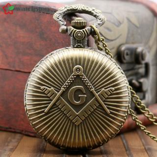 Freemason Masonic Quartz Pocket Watch