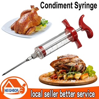 【In Stock】Kitchen Meat Injector Flavor Marinade Spice Syringe Cooking BBQ Tool Tenderizer Ultra Shar