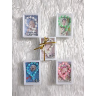 Mini Rosary with Glass Box, FREE Layout, and Ribbon for Birthday, Baptism Souvenir, and Giveaways