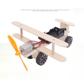 Assembly Taxiing Aircraft DIY Souptoys Wooden Model Building Block Kits Assembly Toy Gift for (6)
