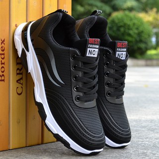 ♦Autumn new youth fashion shoes sports shoes men s autumn fashion versatile casual shoes breathable black running shoes