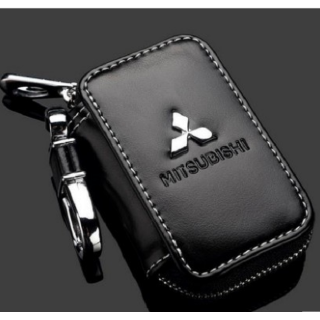 Mitsubishi Multifunctional Leather Car Key Case Holder Pouch Men Wallet Auto parts