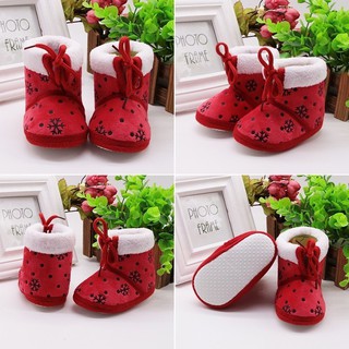 Lovely Newborn Girls Warm Soft Cotton Baby Shoes Non-slip Embroidery Snow Boots (1)