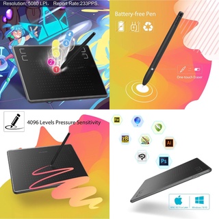 HUION H430P Portable OSU Graphics Drawing Tablet Android Devices Supported Tilt Function Battery-Free Digital Tablet signature OSU Drawing Tablet with Stylus