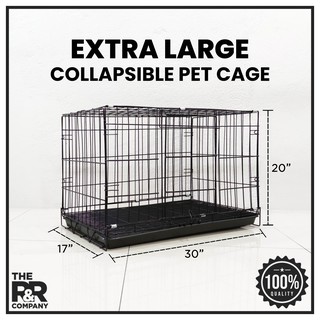 Heavy Duty Collapsible XL Cage Pet Dog Cat Rabbit Puppy Kitten Folding Crate Foldable Cage Poop Tray