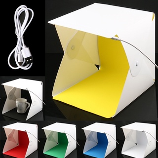 Mini Folding Studio Diffuse Soft Box Lightbox with LED Light Photography Background Photo Studio