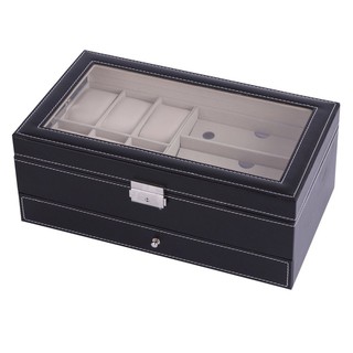 TMR Wooden Jewelry Watch Display Slot Case Box Container (9)