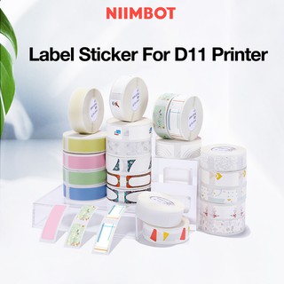 (2 rolls)NiimBot D11/D110 White Thermal Label Printing Paper Waterproof Thermal Label Roll Children's Toy Label Sticker
