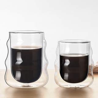 Glass Coffee Mug Clear Double Wall Insulated Thermal Tea Cup Lemon Juice Cup Drinkware